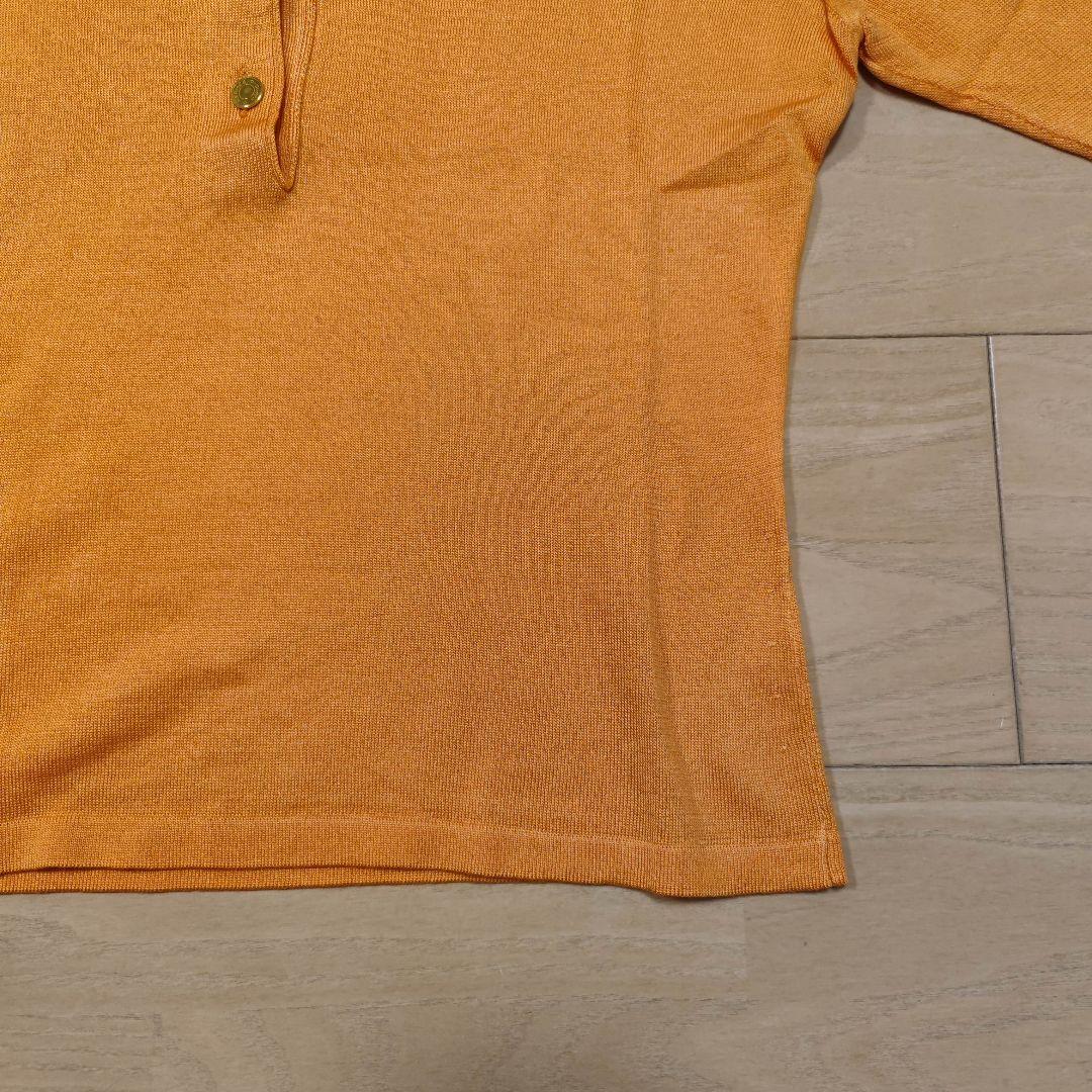 HERMES 半袖ポロシャツ Mサイズ オレンジ