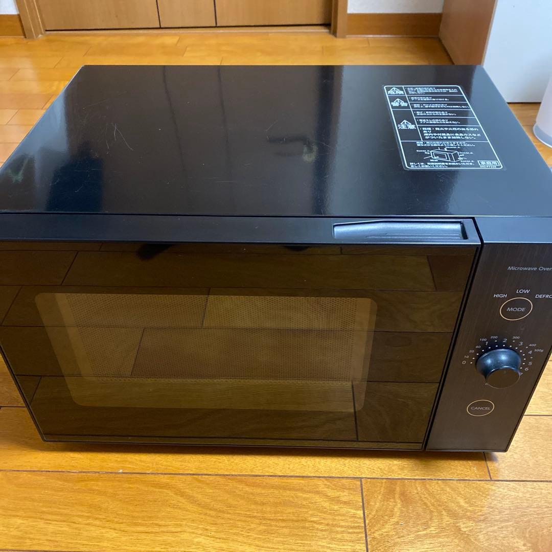 ヤマゼン 庫内フラット 18L 電子レンジ YRL-F180-B ブラック中古