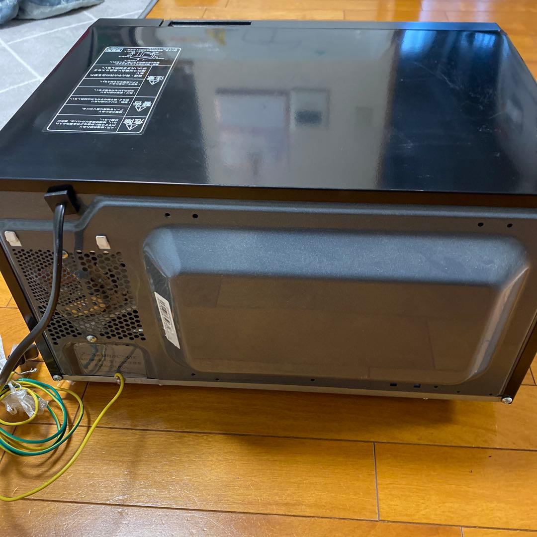 ヤマゼン 庫内フラット 18L 電子レンジ YRL-F180-B ブラック中古