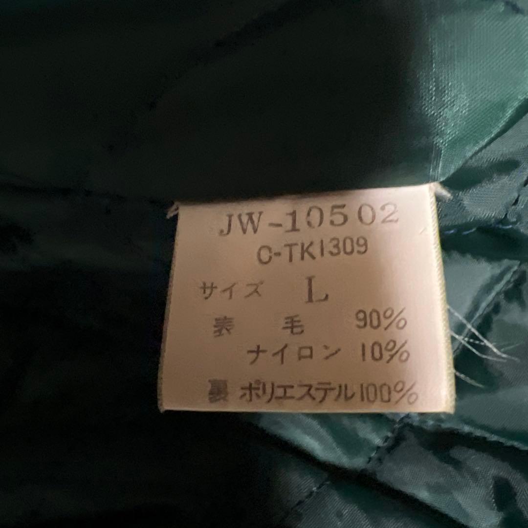 み*り様 VAN JAC スタジアムジャンパー　グリーン　 袖皮　Lサイズ　美品