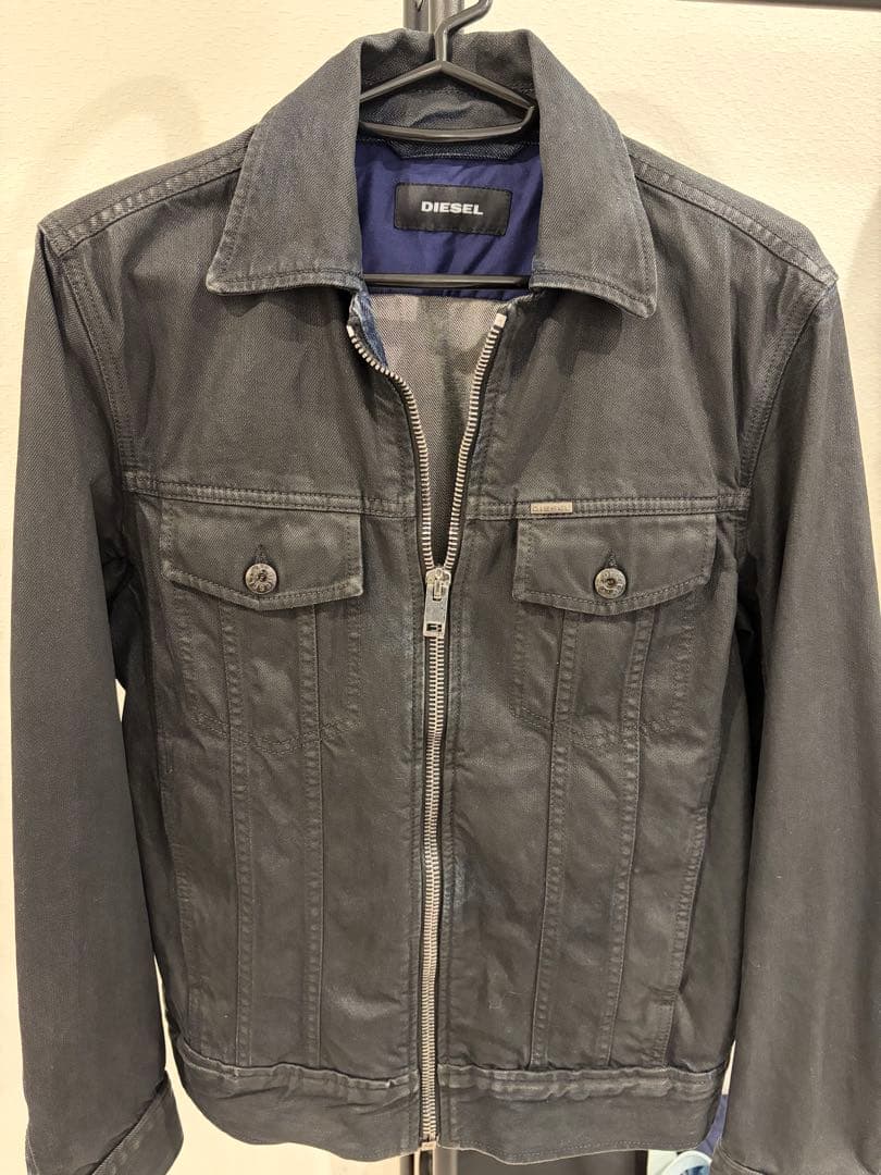 【美品】DIESEL デニムジャケット ブラック Mサイズ