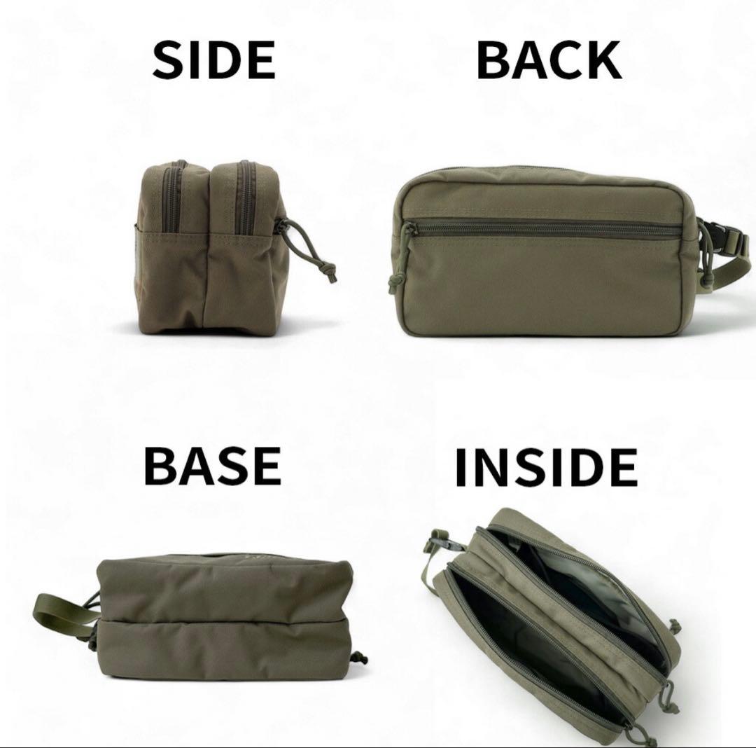 【美品】BRIEFING GOLF ダブルジッパーポーチ　ブラック