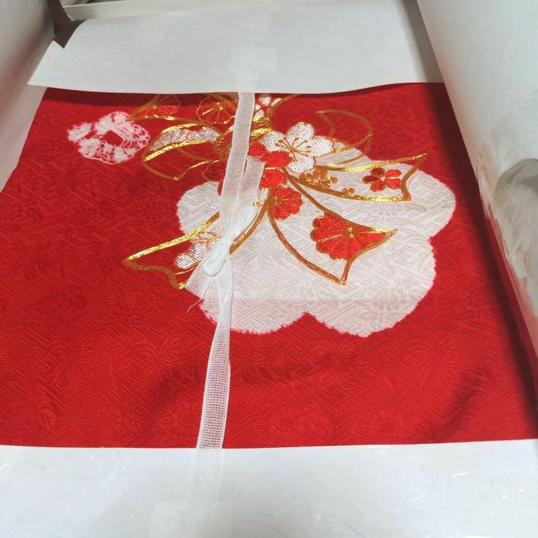 値下げ‼️美品✿寿化粧箱入り 金駒刺繍✿宮参り着物絹 49,500円　長襦袢付き