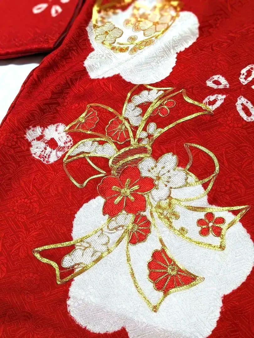 値下げ‼️美品✿寿化粧箱入り 金駒刺繍✿宮参り着物絹 49,500円　長襦袢付き