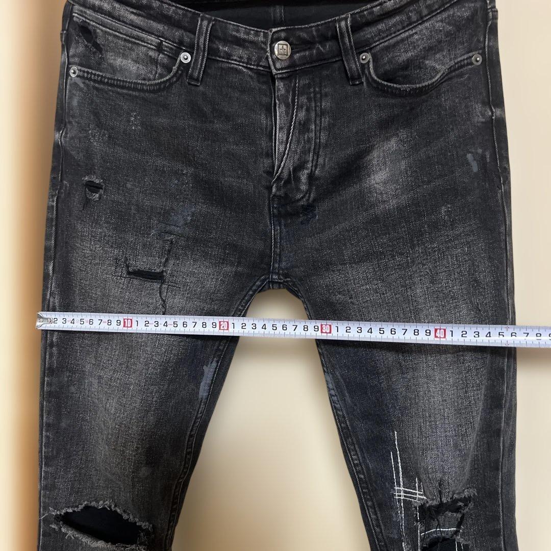 Ksubi スビ ブラック ダメージ デニム パンツ スキニー