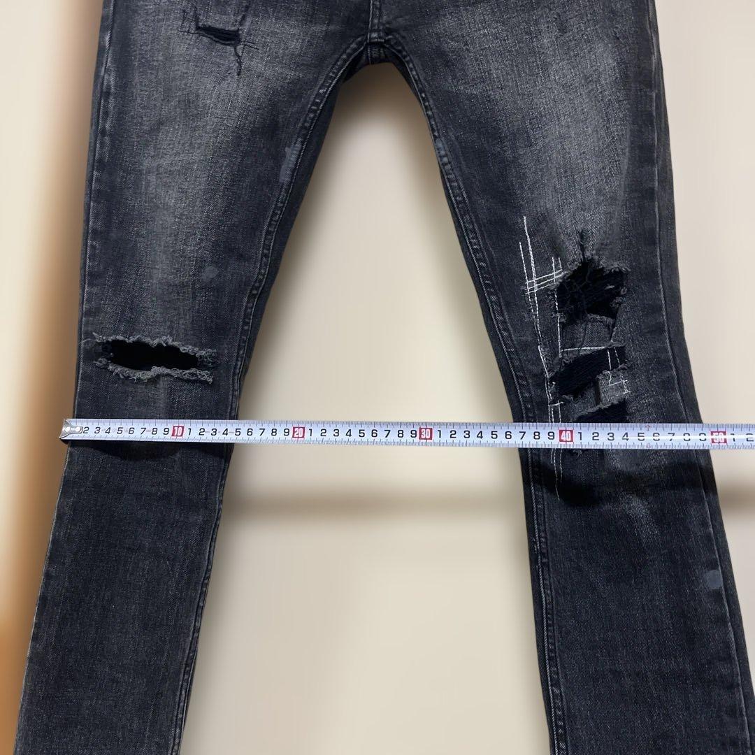 Ksubi スビ ブラック ダメージ デニム パンツ スキニー