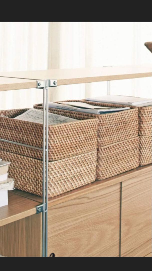 無印良品　重なるラタン　6個セット