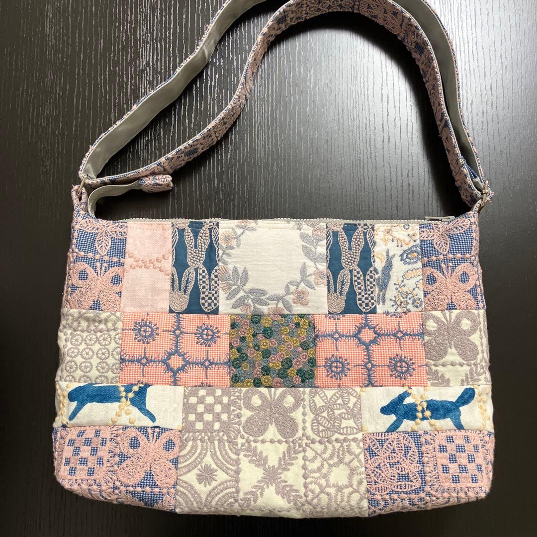 x)ミナペルホネン☆ハンドメイドパッチショルダーバッグ(forest tile)