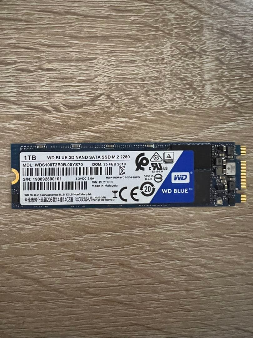 k*n様 WD Blue 3D NAND SATA SSD 1TB M.2 22