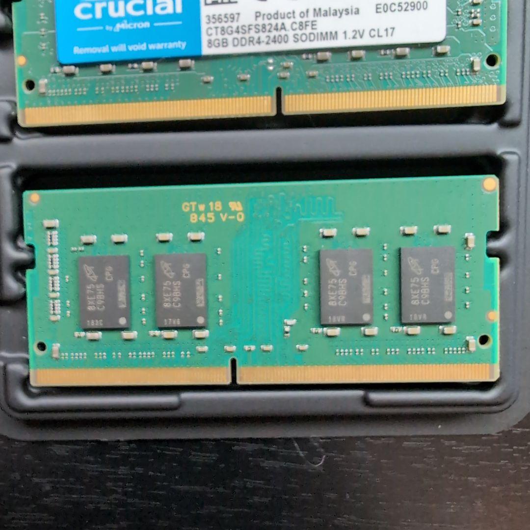 【8GBx2=16GB】crucial DDR4 SODIMM メモリー