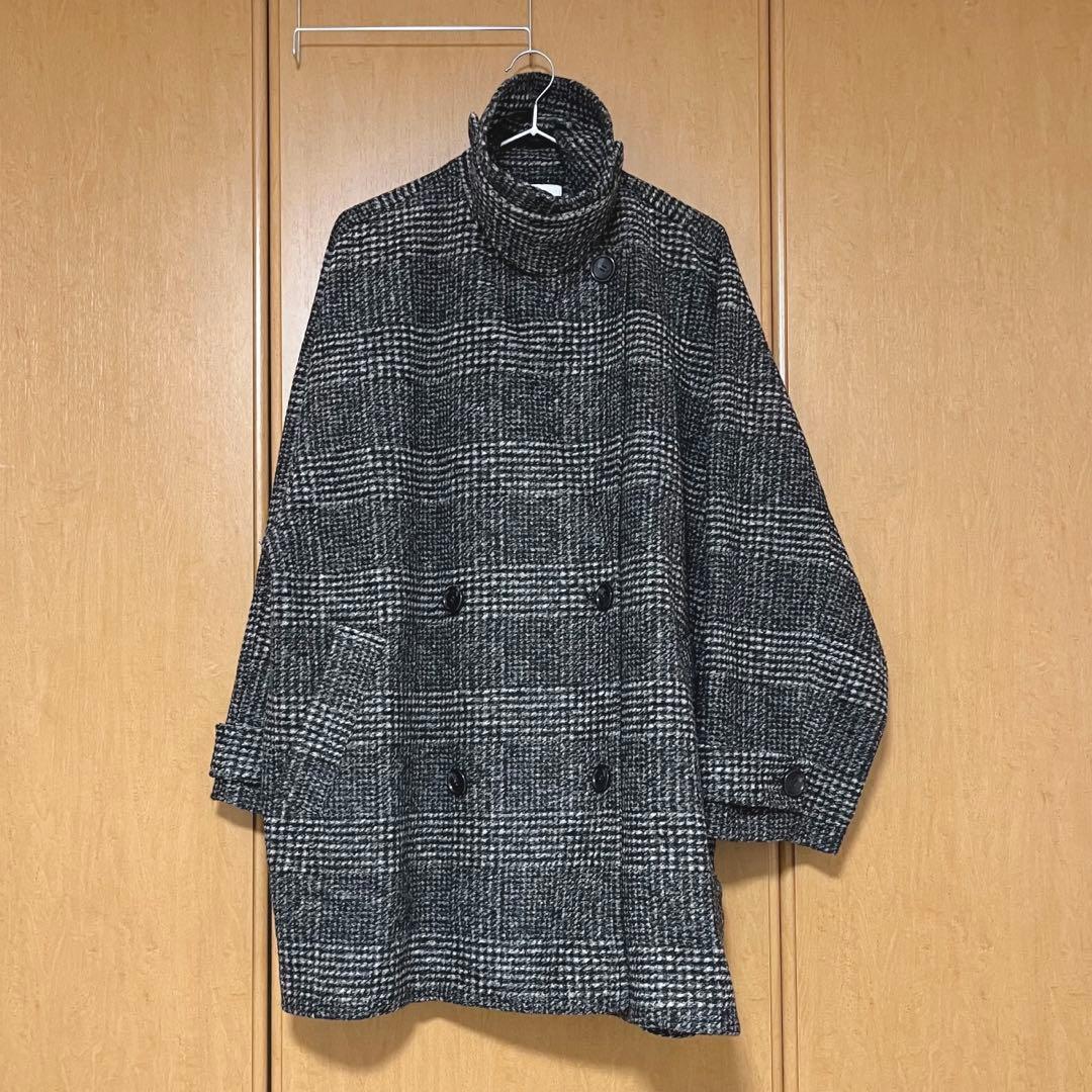 【極美品】Spick & Span Wスライバーチェックハーフコート　38