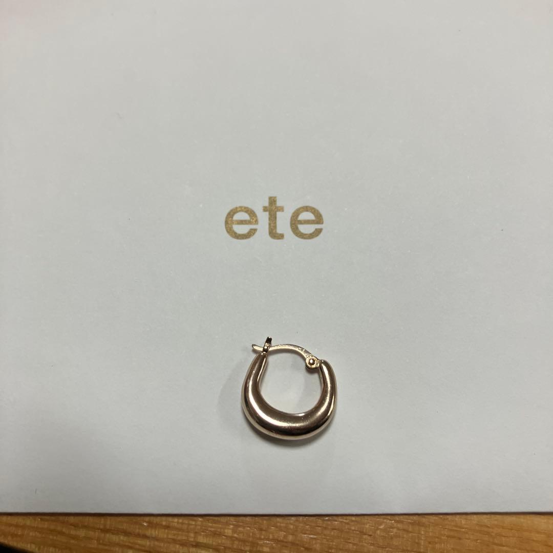 ete フープ型 ピアス ピンクゴールド