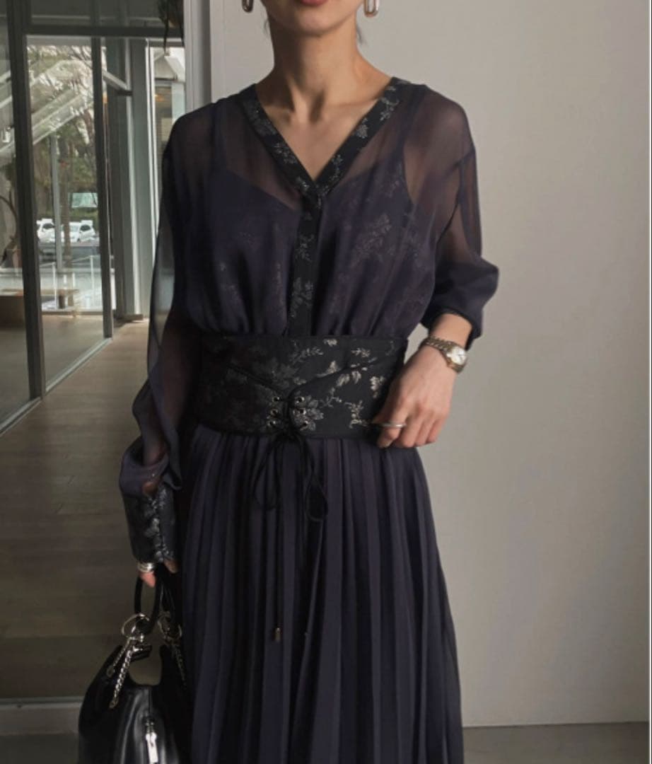 AMERIアメリ ワンピース Mサイズ ブラック スミクロ