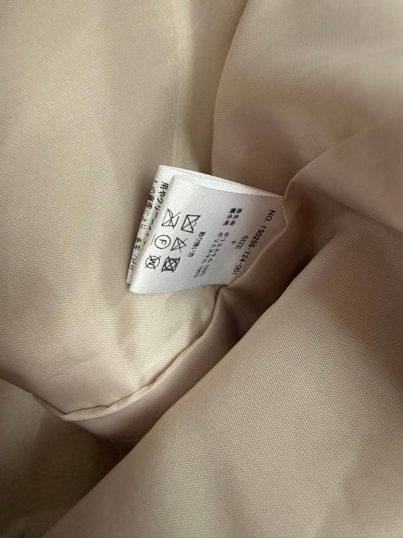 haek color fur coat beige ファーコート