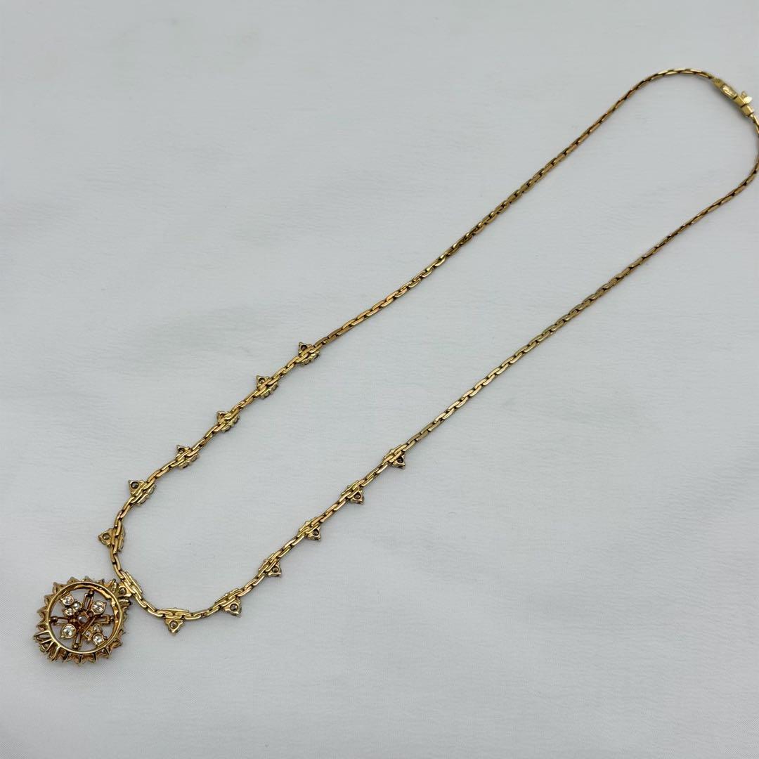 クチンスキー ヴィンテージ ネックレス K18 ダイヤモンド