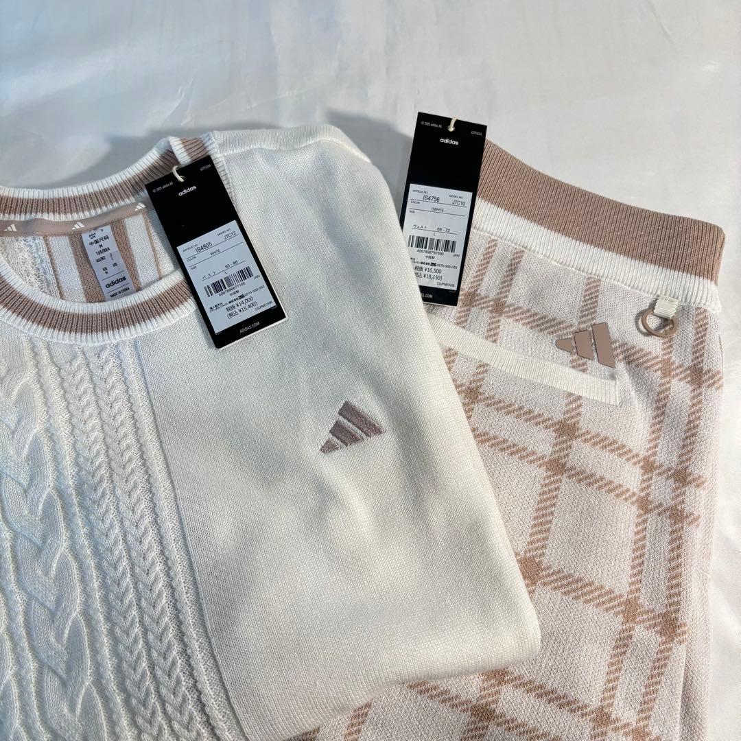 未使用adidasゴルフ　クラシックスタイルのセットアップ　ニット　スカート