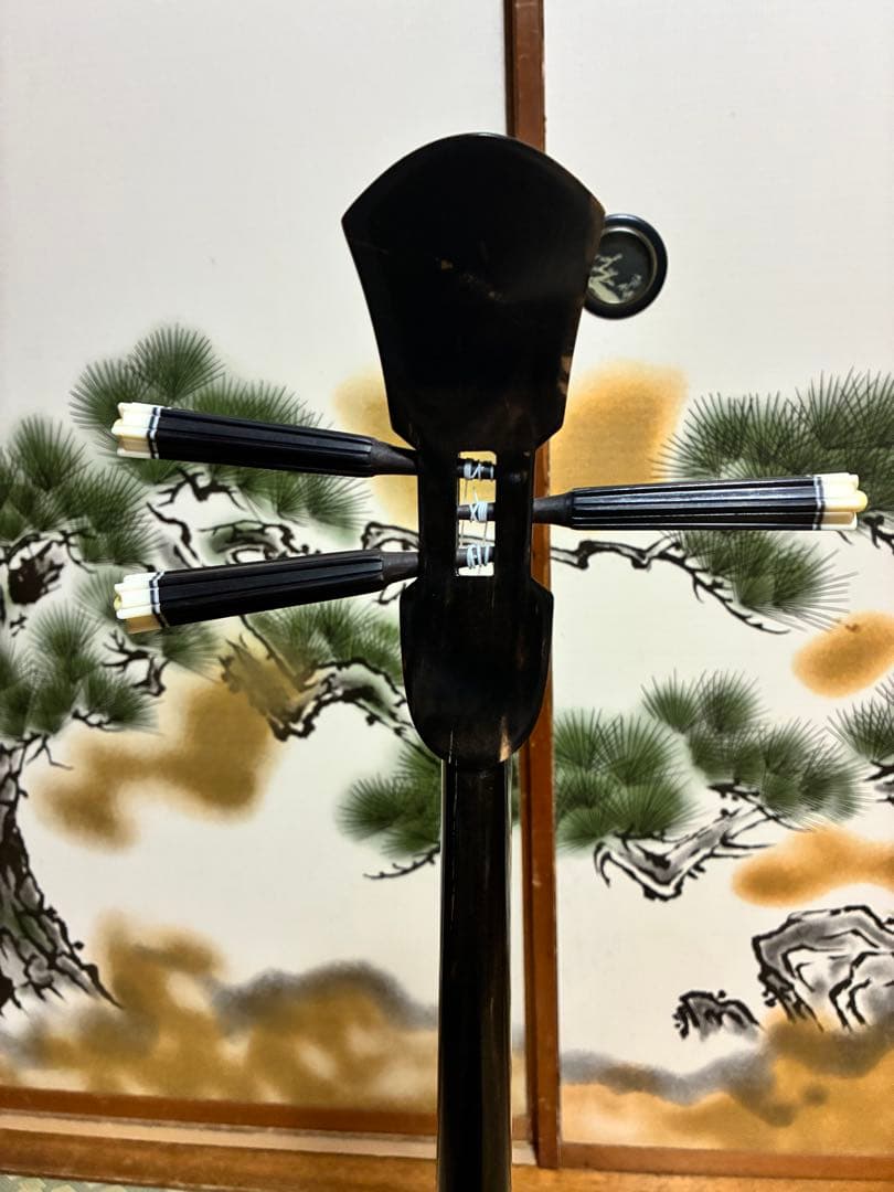 沖縄三線　本島産クルチ(黒木) ユナー！与那城型　本皮一枚張り