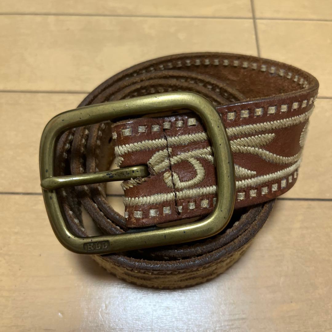 LAUREN　RALPH LAUREN　ラルフローレン　本革　レザーベルト　真鍮