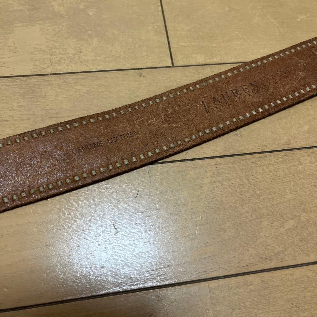 LAUREN　RALPH LAUREN　ラルフローレン　本革　レザーベルト　真鍮