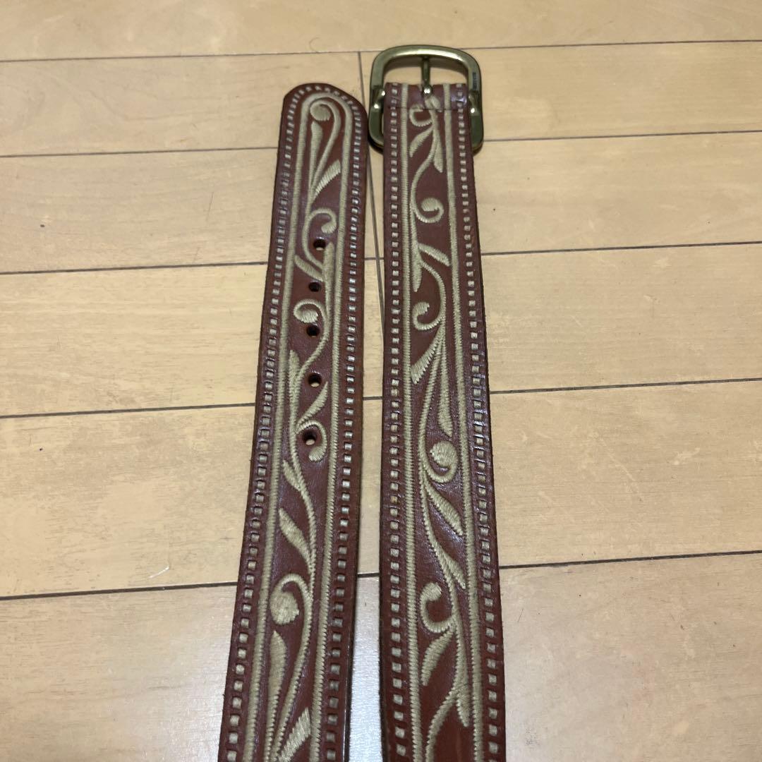 LAUREN　RALPH LAUREN　ラルフローレン　本革　レザーベルト　真鍮