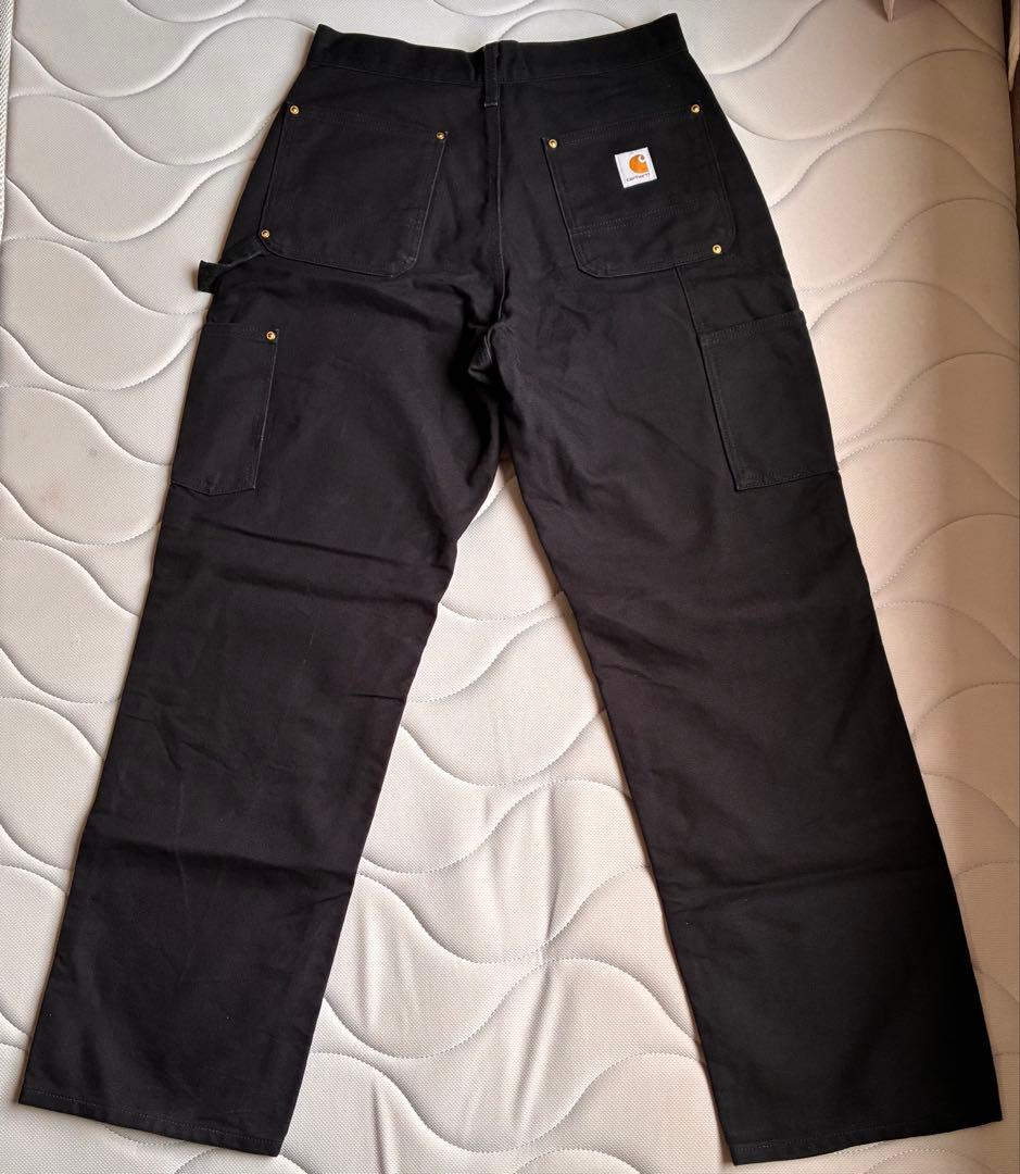 【美品】Carhartt カーハート ダブルニー 30 x 30 ブラック