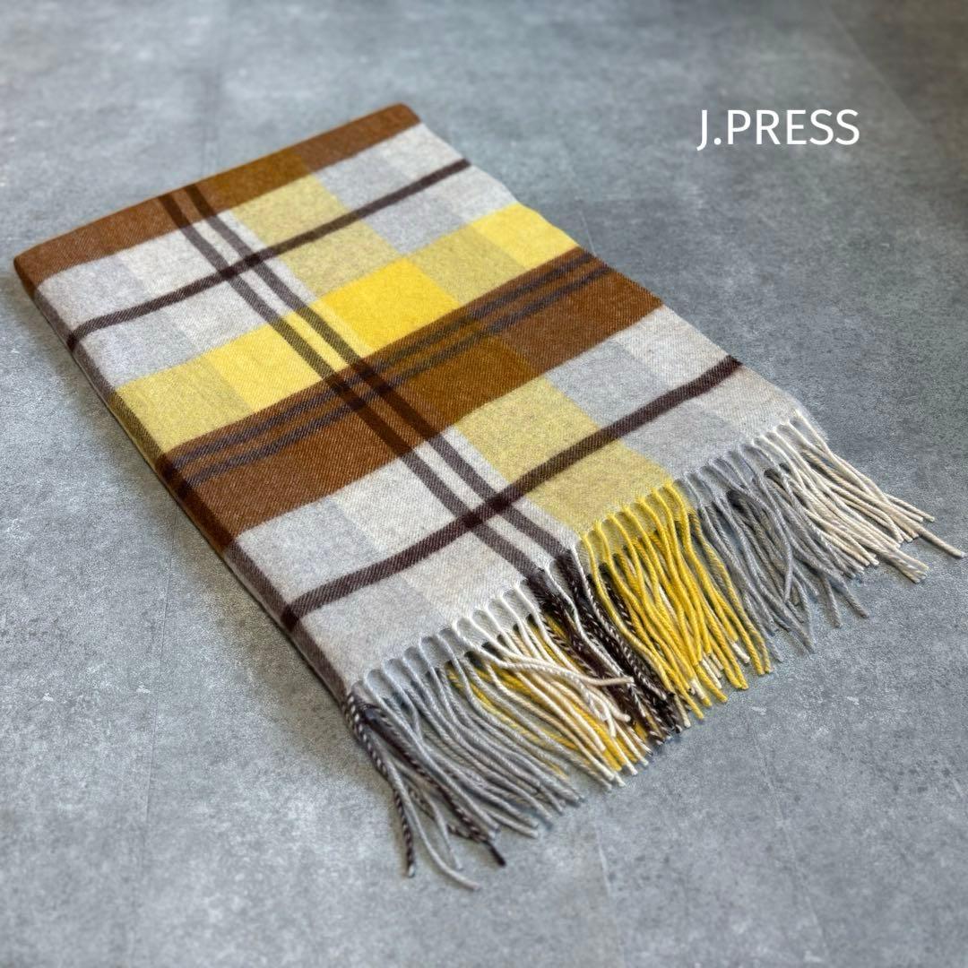 【新品未使用品】J.PRESS カシミヤ ストール 大判 好配色 オンワード