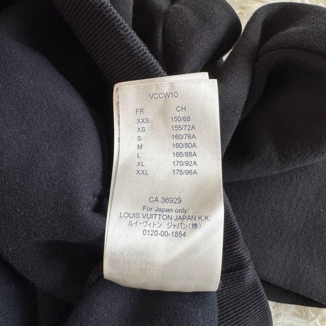 美品　ルイヴィトン　パーカー　モノグラム　ロゴプリント　ブラック　XSサイズ