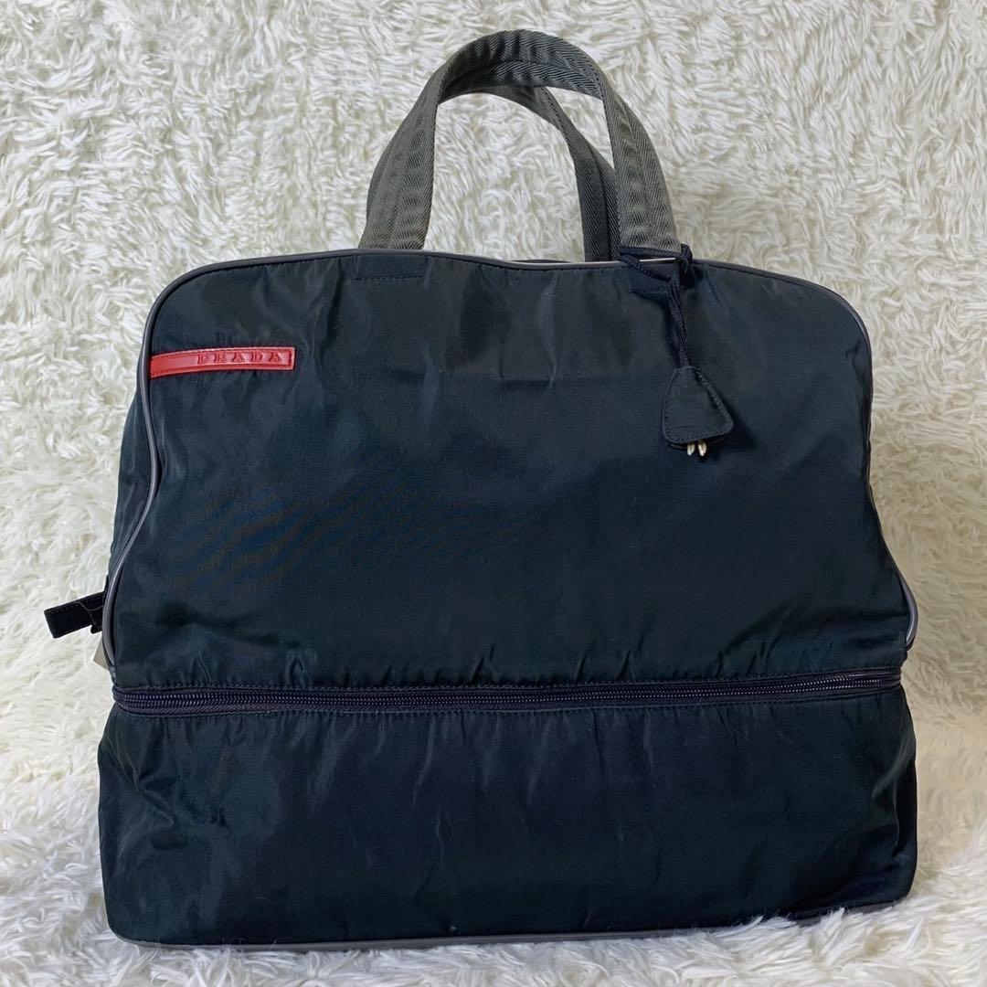 PRADA SPORTS ボストンバッグ ナイロン 南京錠カデナ Gカード付き