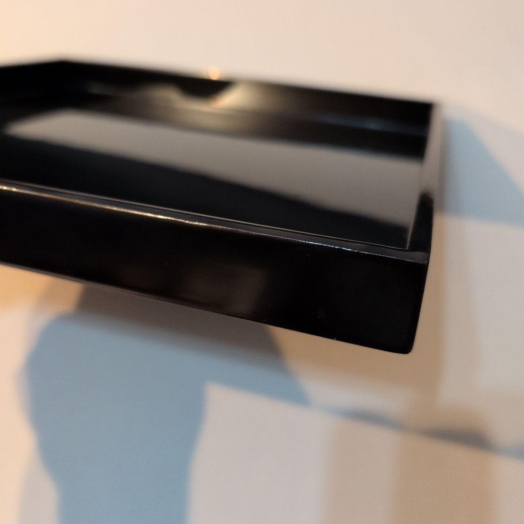 美品 懐石道具 懐石膳 四方盆 茶道具 本漆塗 五客 正角膳 紙箱入り