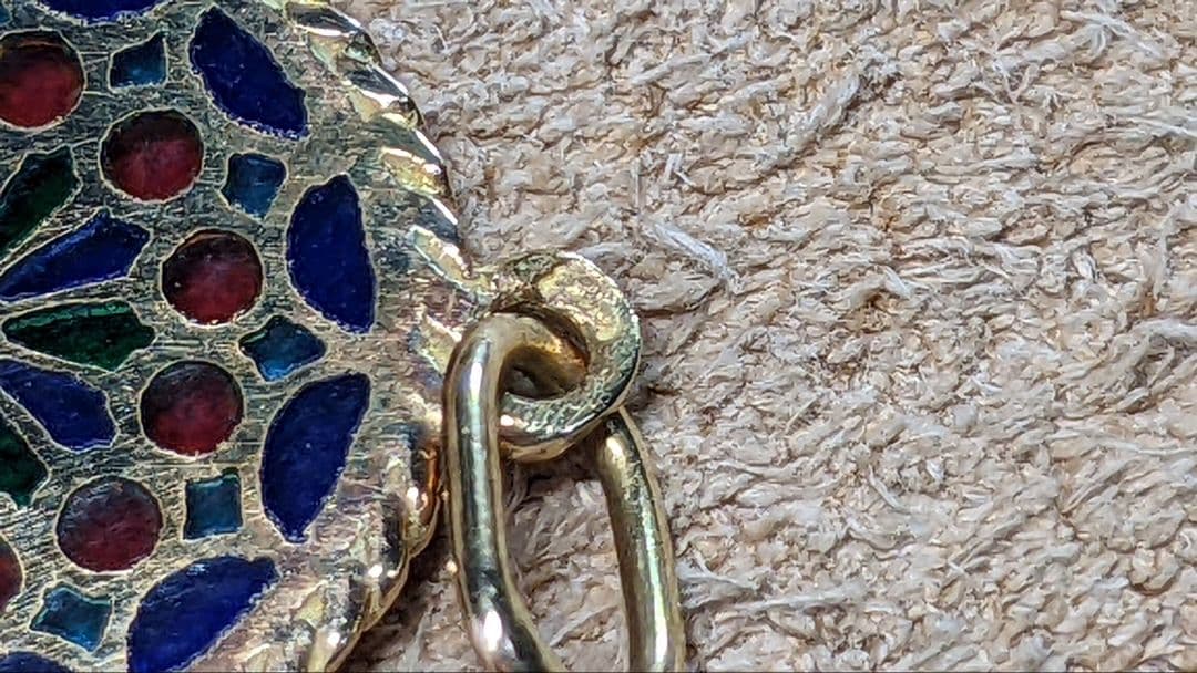 K18 エマイユ ノ−トルダム大聖堂 ネックレス トップ