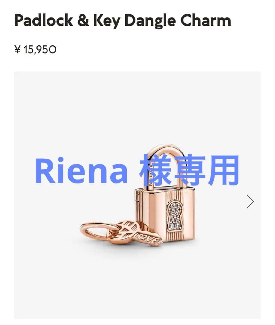 アクセサリー Padlock and Key Dangle Charm