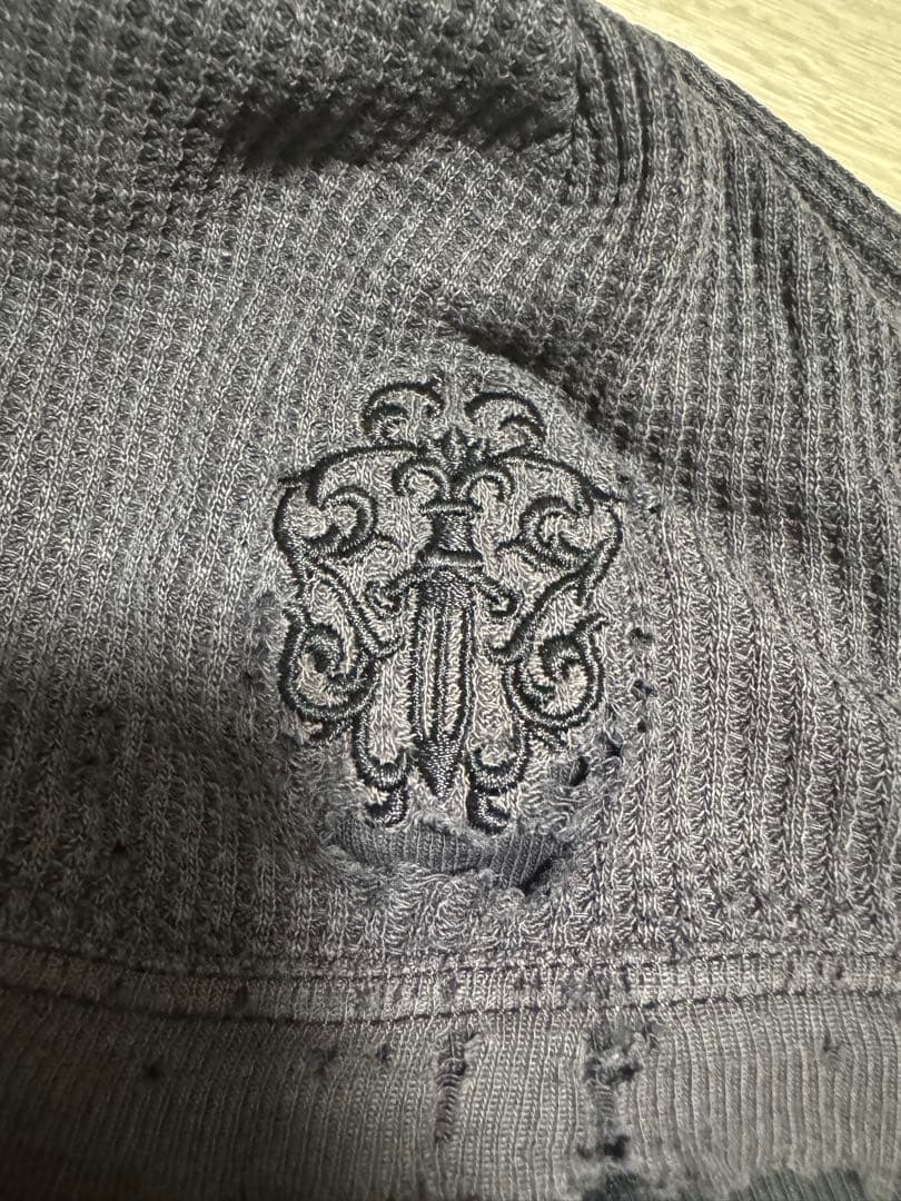 ☆クロムハーツ サーマル　刺繍 ニット帽 ダガー ヴィンテージ