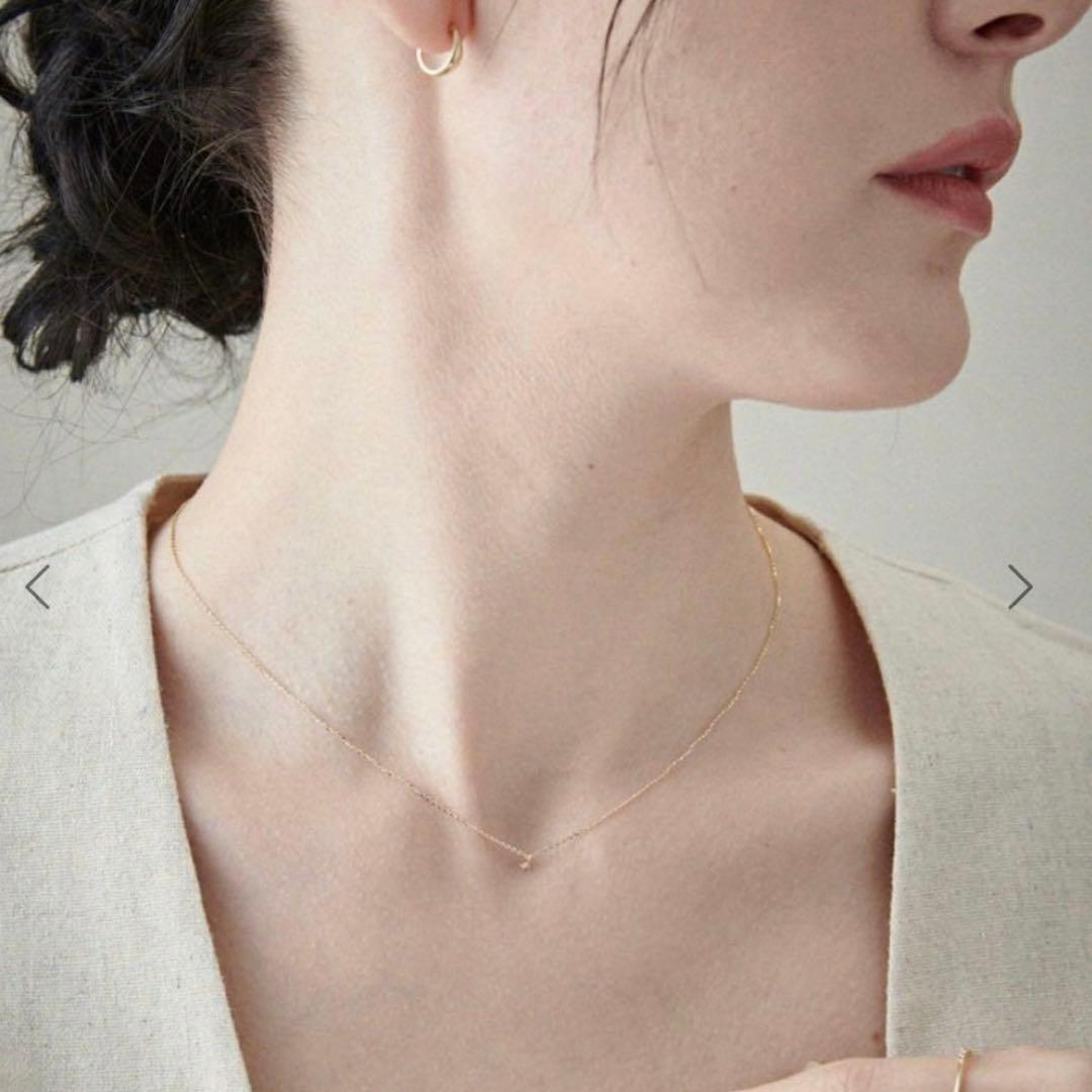 ete K10YG レイヤー ダイヤモンド ネックレス