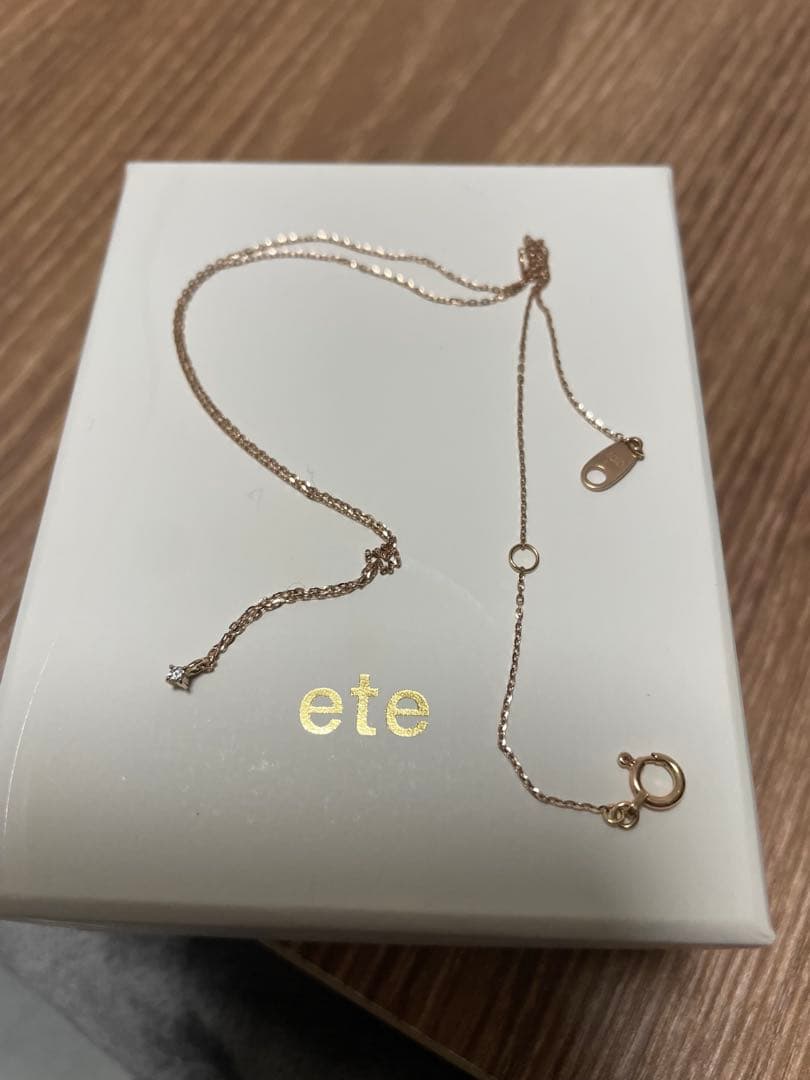 ete K10YG レイヤー ダイヤモンド ネックレス