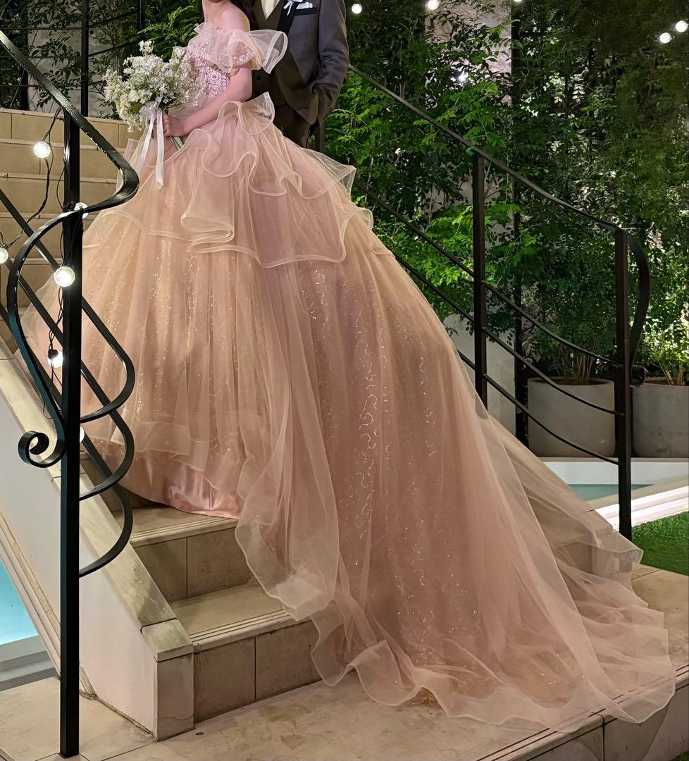 【まるこさん専用】ピンクドレス オフショルダー パニエ付き