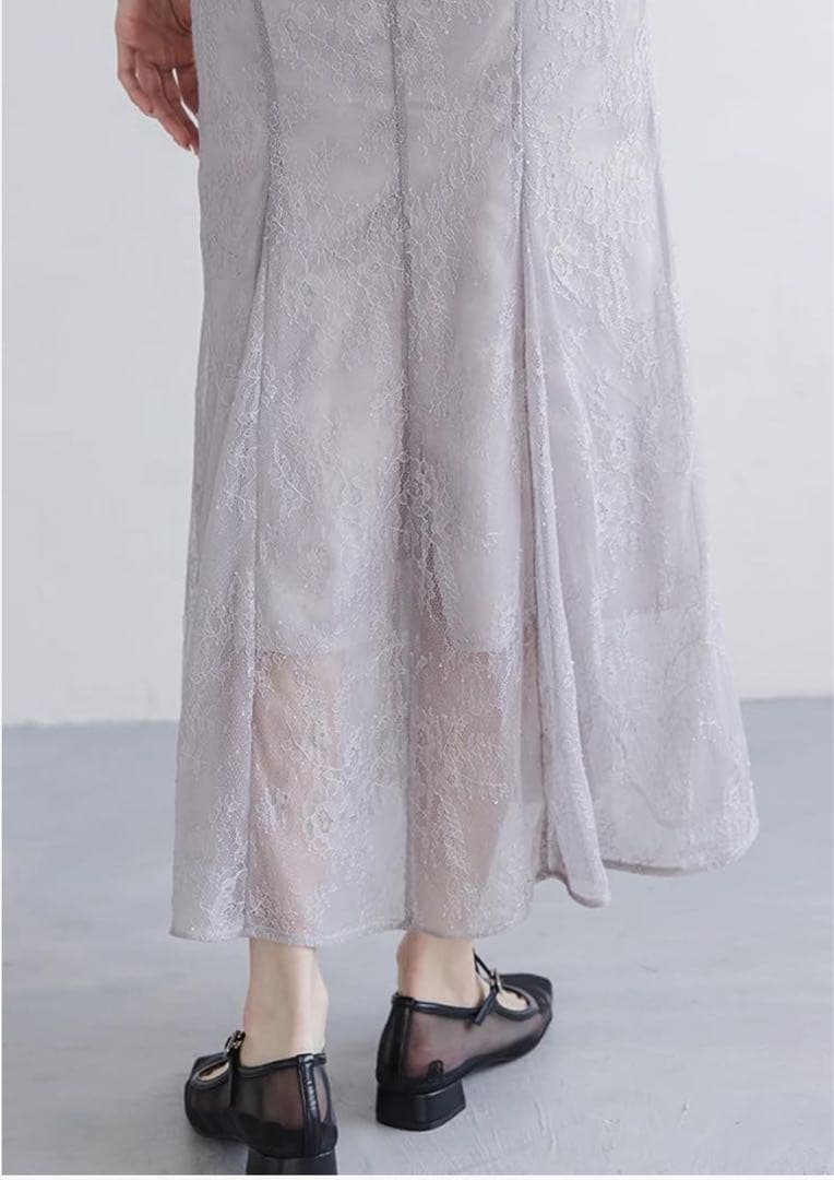 SNIDEL スナイデル シアーショルダーレースドレス