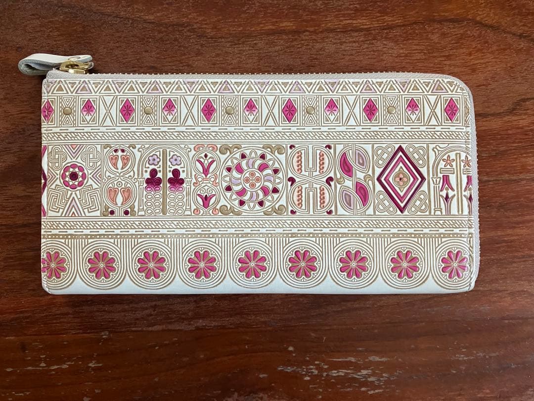 文庫屋大関　長財布　ぐるっとファスナー　アポロン　ピンク