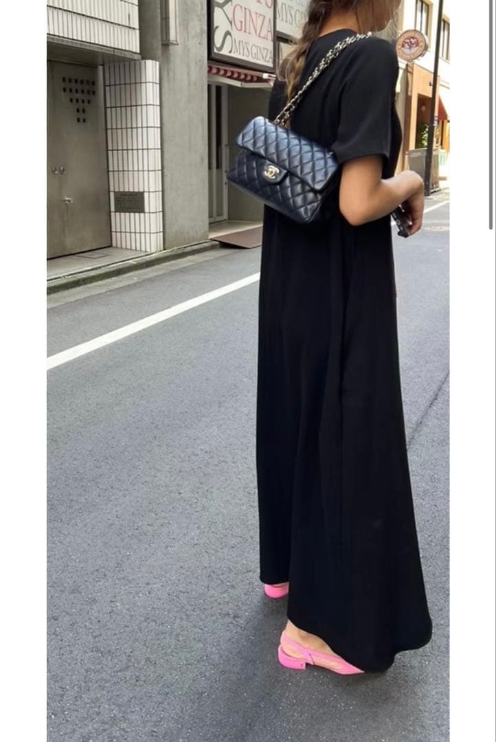 CAINEE Oversized maxi dress(black) ケイニー
