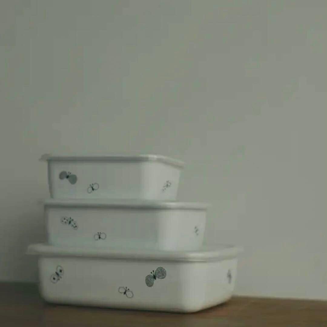 ミナペルホネン　レクタングル　琺瑯　野田琺瑯　choucho SML 新品