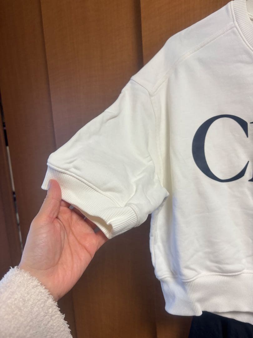 Chloé ホワイト ロゴ Tシャツ トレーナー　半袖トレーナー