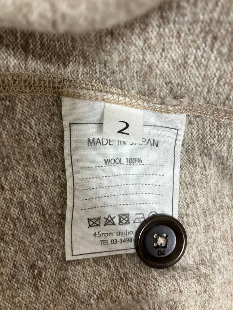 45R★ラムウールのニットジャケット★2