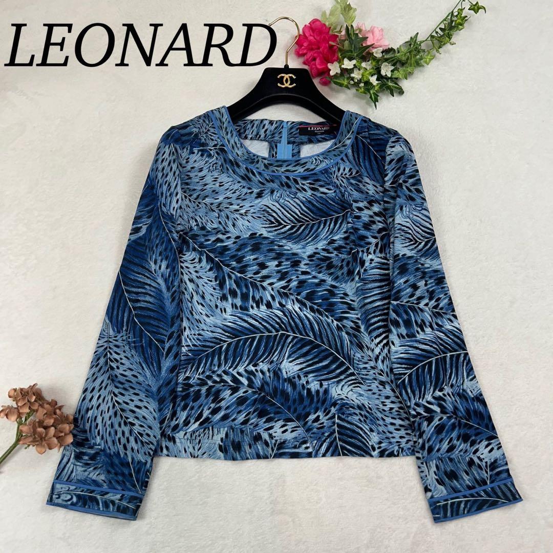 J707 美品 XL レオナール カンカン素材 カットソー レディース