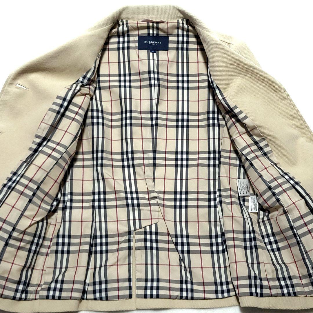 バーバリー　テーラードジャケット ノバチェック メタルボタン 大きいサイズ