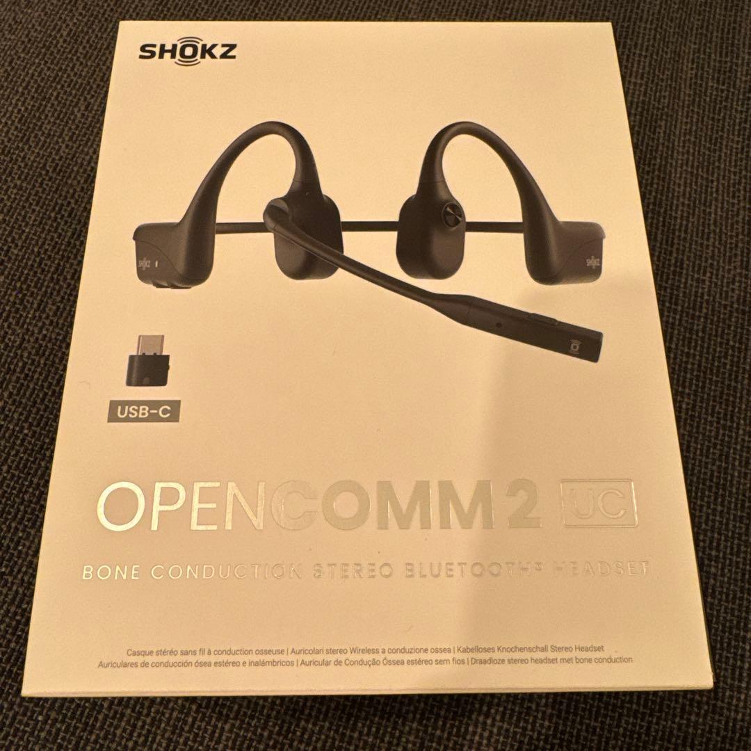 SHOKZ OPENCOMM 2 UC 骨伝導イヤホン ブラック