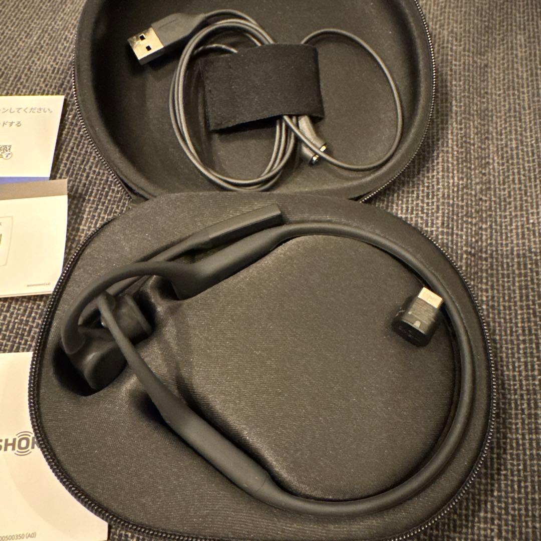 SHOKZ OPENCOMM 2 UC 骨伝導イヤホン ブラック