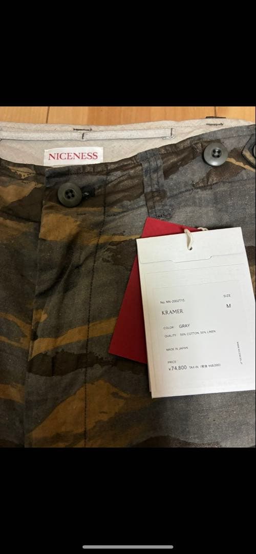 NICENESS KRAMER グレー　Mサイズ