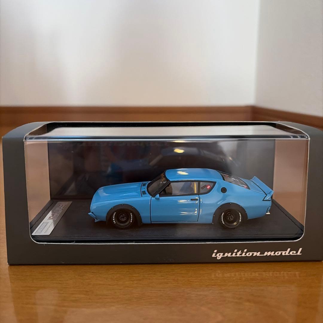 イグニッションモデル 1/43 ケンメリ 2ドア リバティウォーク ブルー