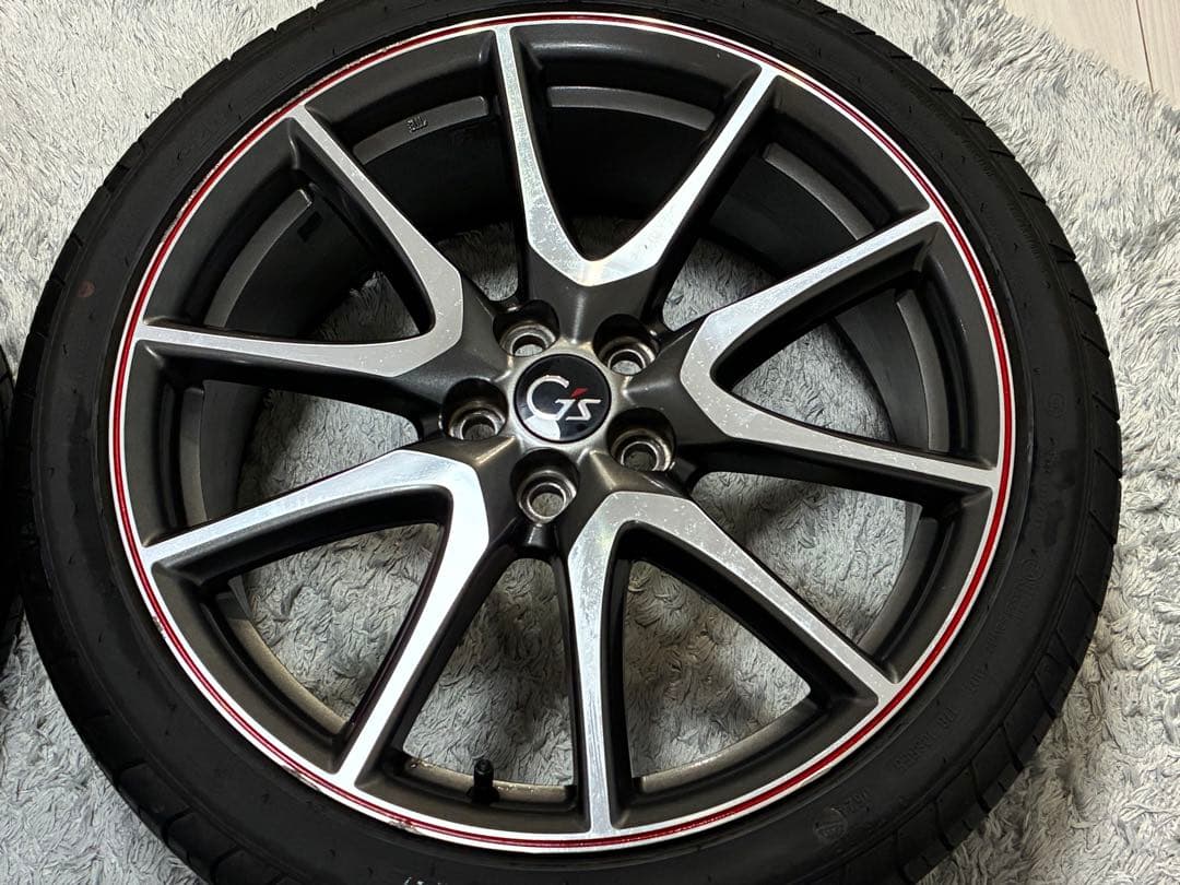 30プリウスG's 18インチ純正レッドラインホイール　4本セット（タイヤ付き）