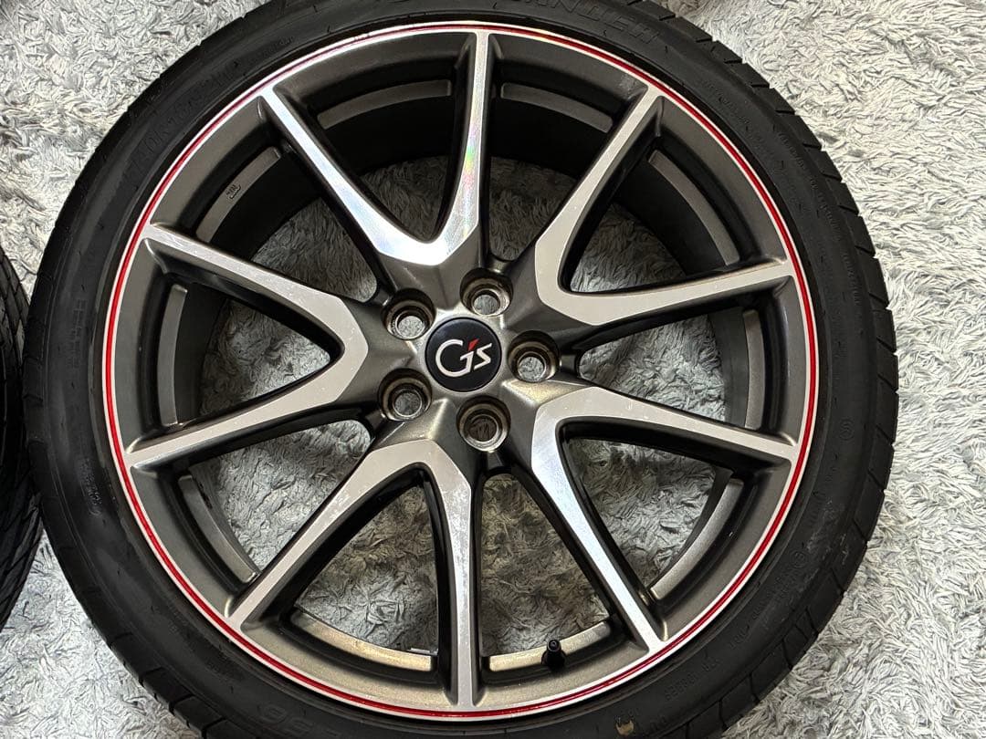 30プリウスG's 18インチ純正レッドラインホイール　4本セット（タイヤ付き）