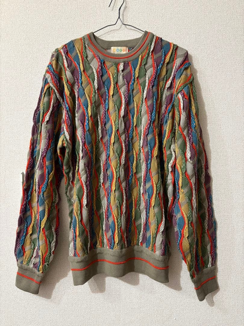 (値下げ)COGGI カラフル　ケーブルニットセーター